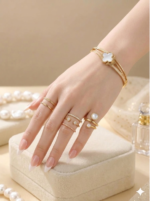 Noor Gold Statement Bangle - Image 2