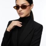 Elegant Brown Retro Cat-Eye Sunglasses for Women