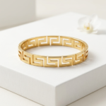 Golden Greek Key Luxe Bangle
