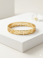 Golden Greek Key Luxe Bangle