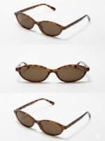 Elegant Brown Retro Cat-Eye Sunglasses for Women - Image 2