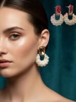 Luxury Pearl Hoop Drop Earrings for Women - Image 2