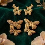 Luxury Gold Butterfly Drop Earrings for Women – Elegant Statement Fashion Jewelry