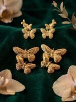 Luxury Gold Butterfly Drop Earrings for Women – Elegant Statement Fashion Jewelry