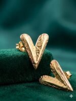 Elegant V-Shaped Gold Statement Earrings