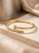 Elegant Gold Crystal Charm Bracelet for Women