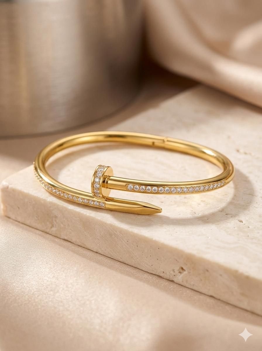 Untitled design - 2026-03-13T150404.398 Elegant Gold Crystal Charm Bracelet for Women - Image 1