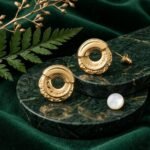 Elegant Gold Circle Statement Earrings