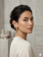 Elegant Gold Hoop & Stud Earrings Set - Image 2