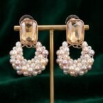 Luxury Pearl Hoop Drop Earrings for Women