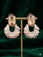 Luxury Pearl Hoop Drop Earrings for Women