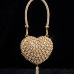 The Amour Sparkle Crystal Fringed Heart Minaudière